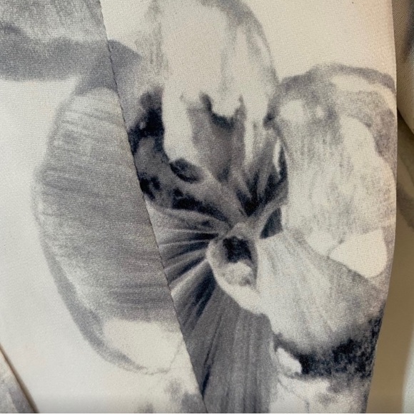 HAUTE HIPPIE White Printed Moto Blazer Jacket Size 0 Boho Silk Blend - Picture 5 of 8